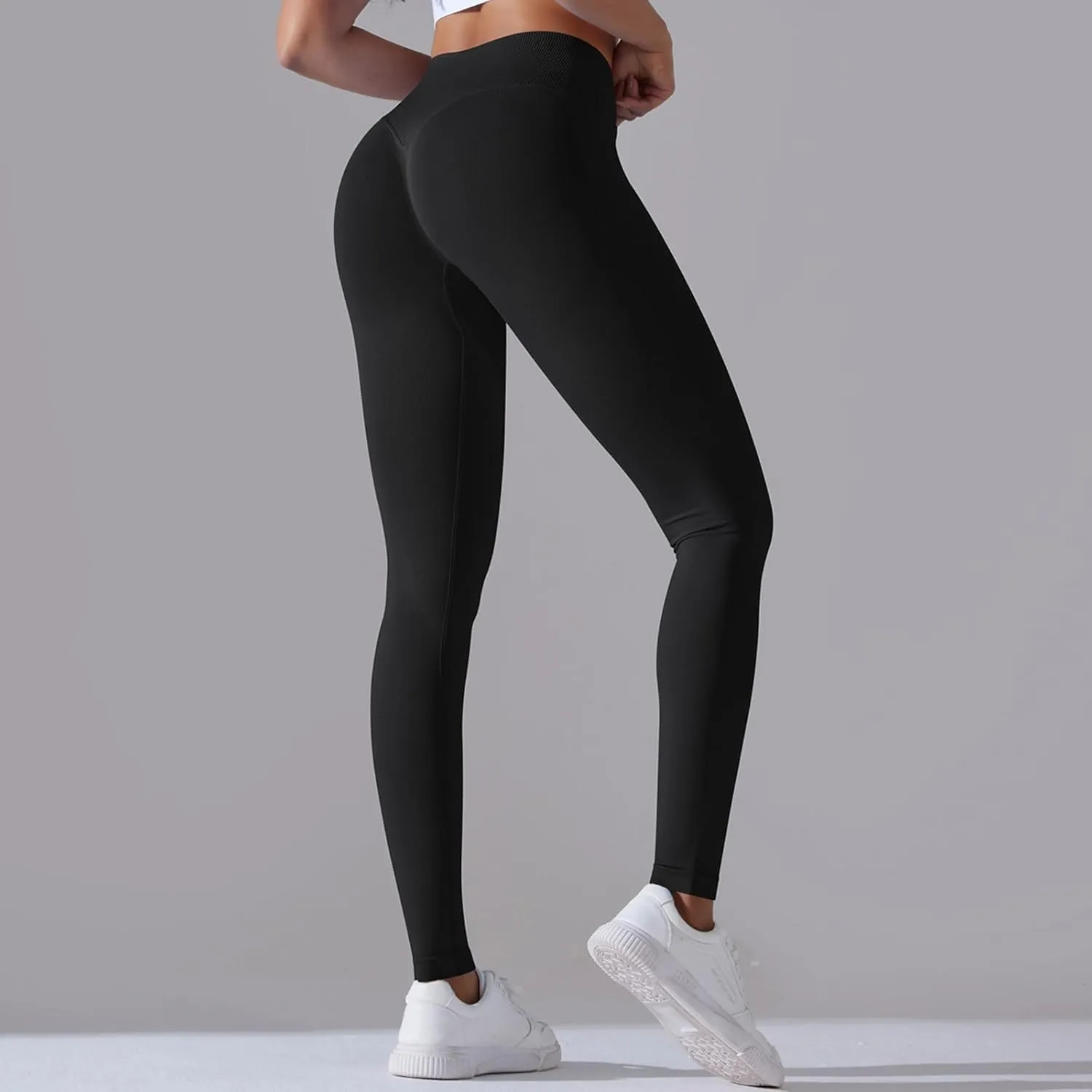 Women Scrunch Butt Lifting Seamless Yoga Leggings High Waist Pants Tummy Control Runched Booty Compression Tight