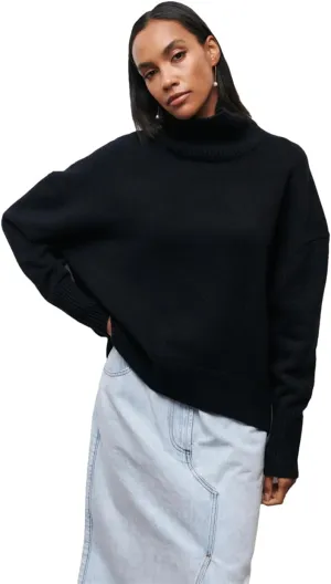 Women Turtleneck Sweaters Thick Warm Knit Pullover Oversized Casual Loose Knit Top