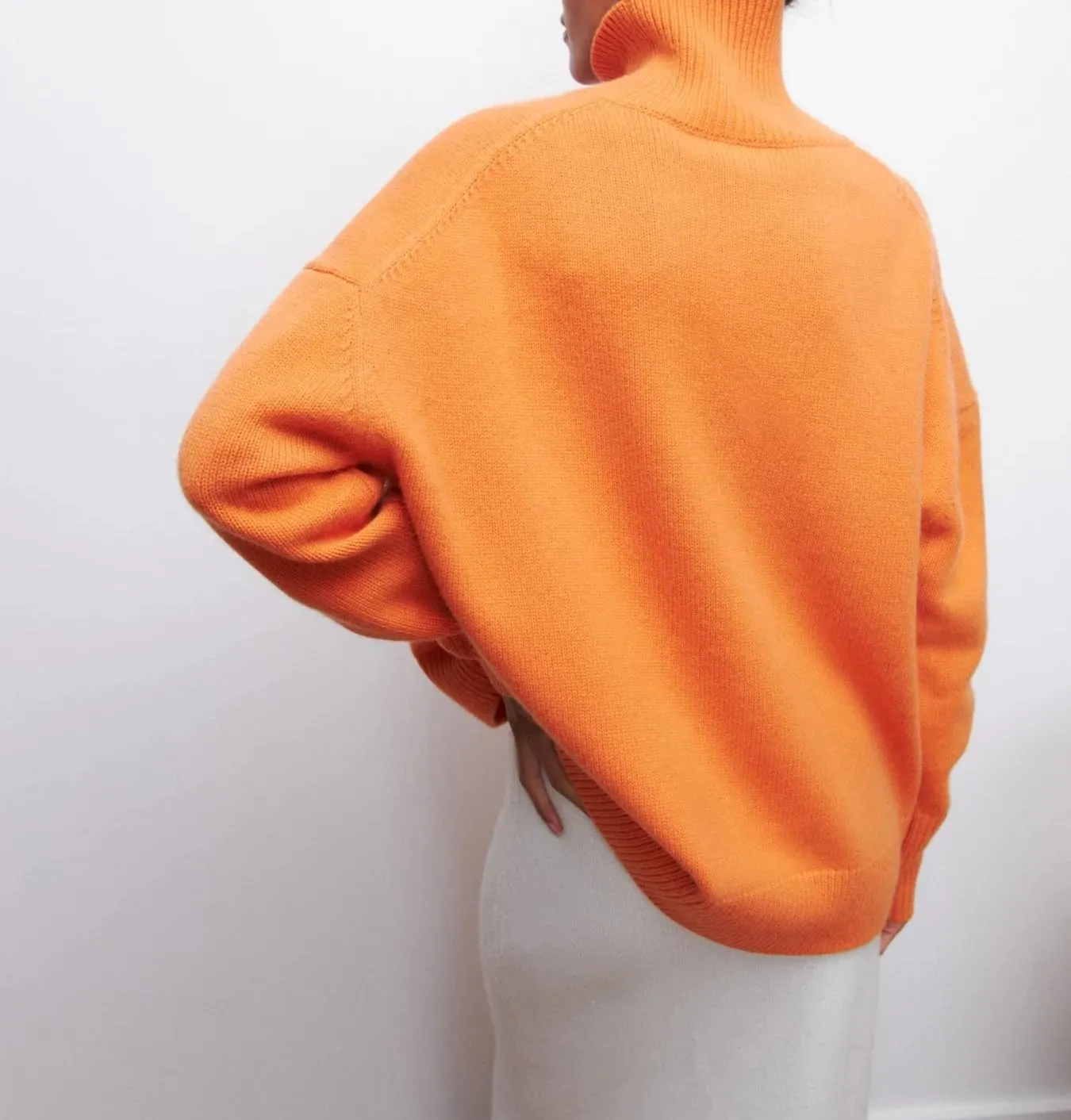 Women Turtleneck Sweaters Thick Warm Knit Pullover Oversized Casual Loose Knit Top