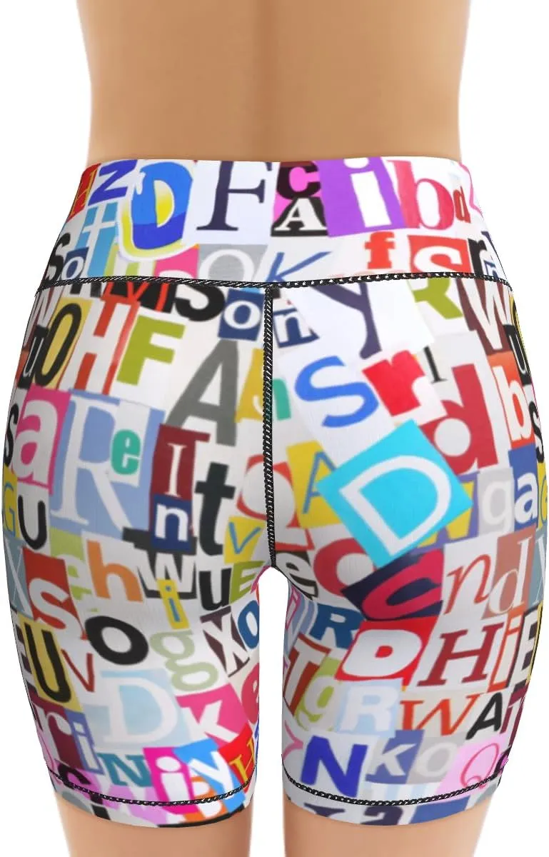 Women's Biker Shorts Tummy Control Yoga Short Exercise Workout Butt Lifting Tights Short Pants,