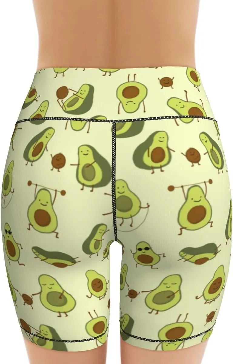 Women's Biker Shorts Tummy Control Yoga Short Exercise Workout Butt Lifting Tights Short Pants,