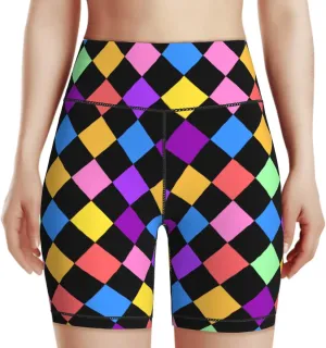 Women's Biker Shorts Tummy Control Yoga Short Exercise Workout Butt Lifting Tights Short Pants,