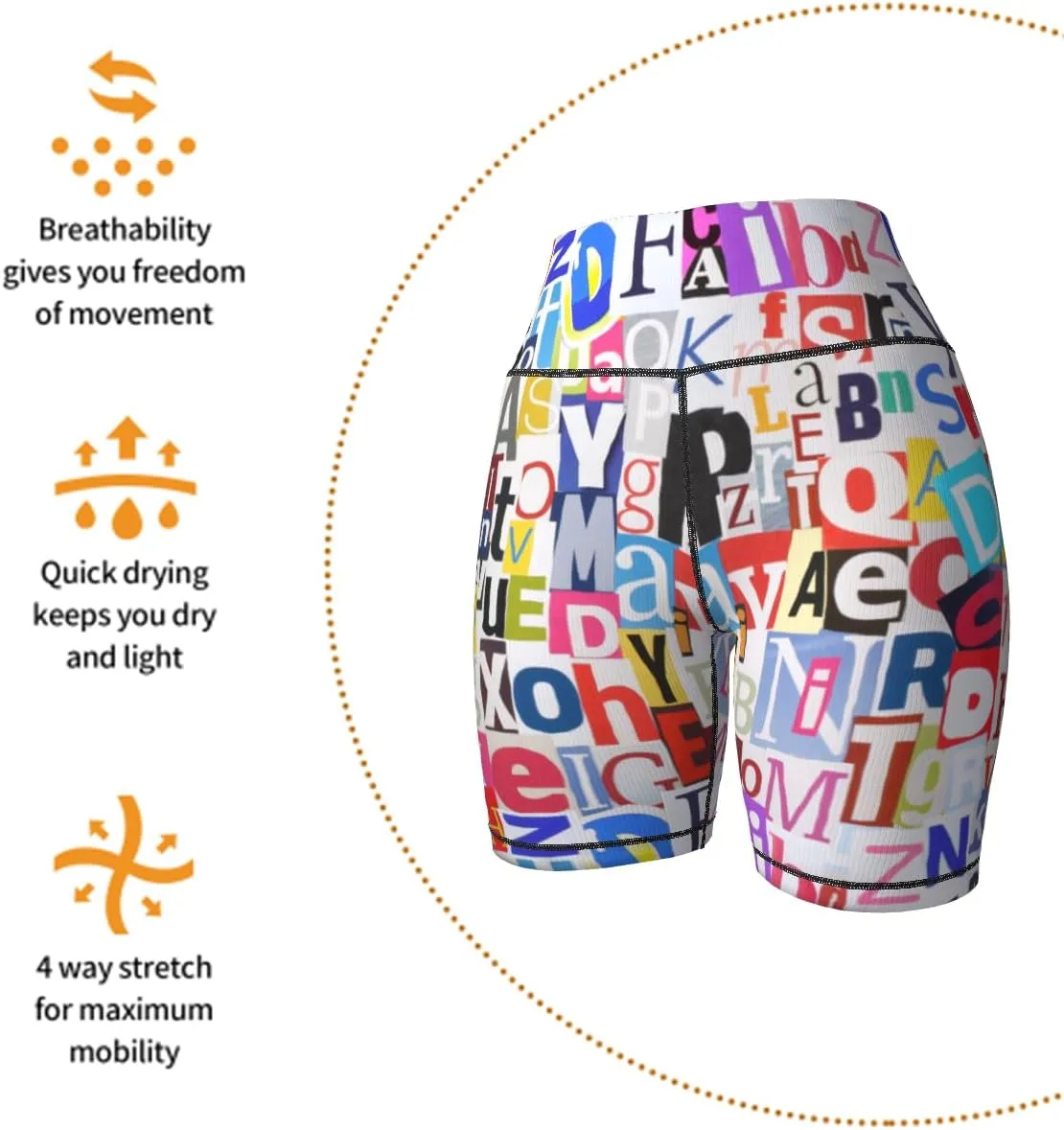 Women's Biker Shorts Tummy Control Yoga Short Exercise Workout Butt Lifting Tights Short Pants,