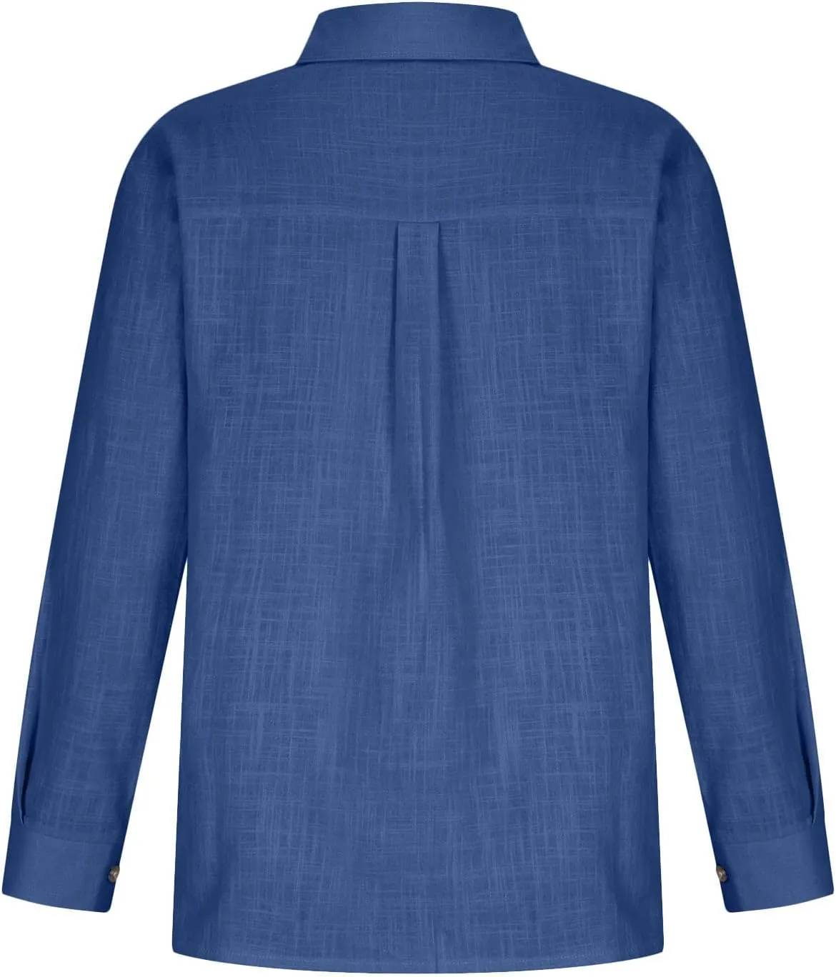 Womens Button Down Linen Shirt Business Casual Tops Long Sleeve Lapel Shirt Dressy Shirts for Work Lightweight Shirts