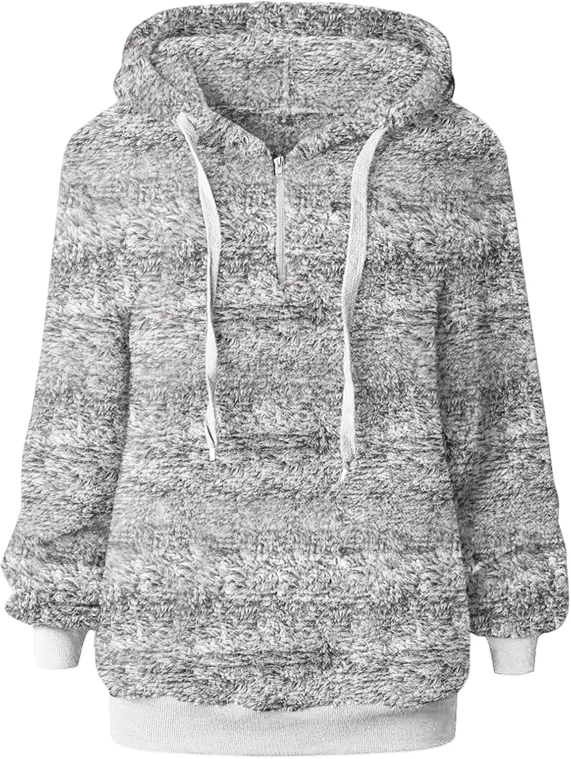 Womens Fuzzy Fleece Sweatshirts with Pockets 2023 Warm Winter Hoodie Warm Sherpa Pullover Outwear Long Sleeve Pullover