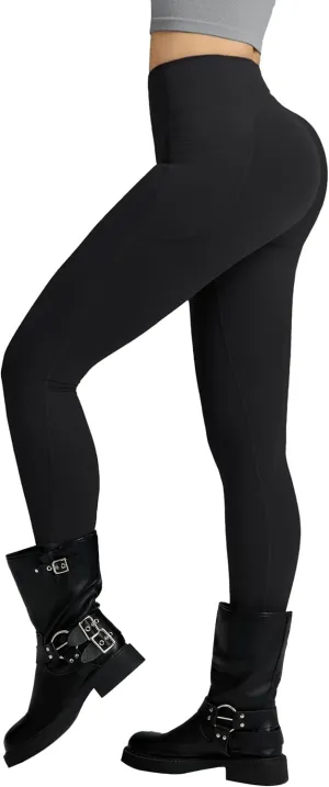 Women's High Waisted Leggings with Pockets Buttery Soft Seamless Tummy Control Workout Running Yoga Pants