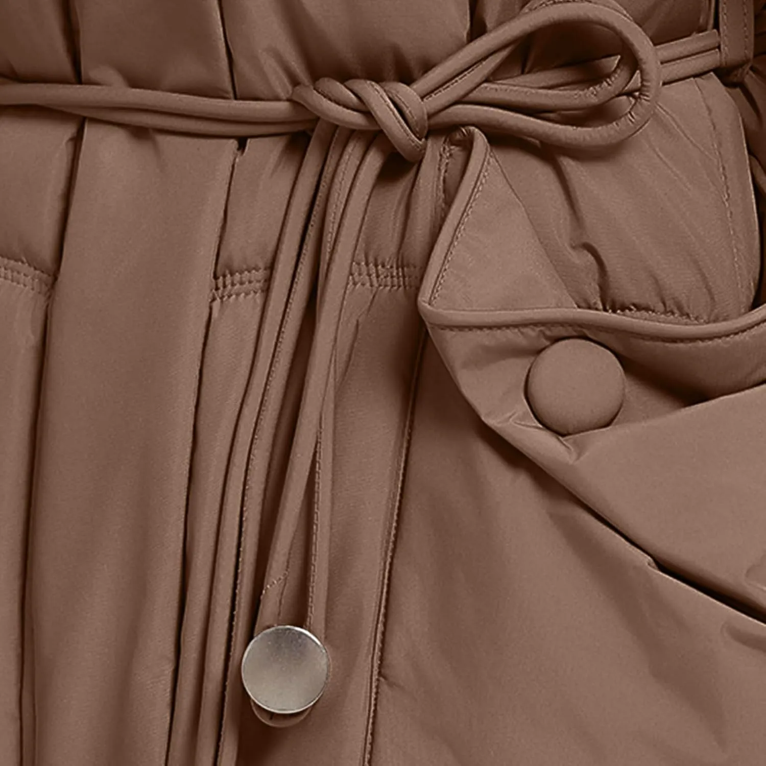 Women's Hooded Warm Winter Coat Heavyweight Long Length Hooded Warm Puffer Jacket Thickened Down Alternative Jacket