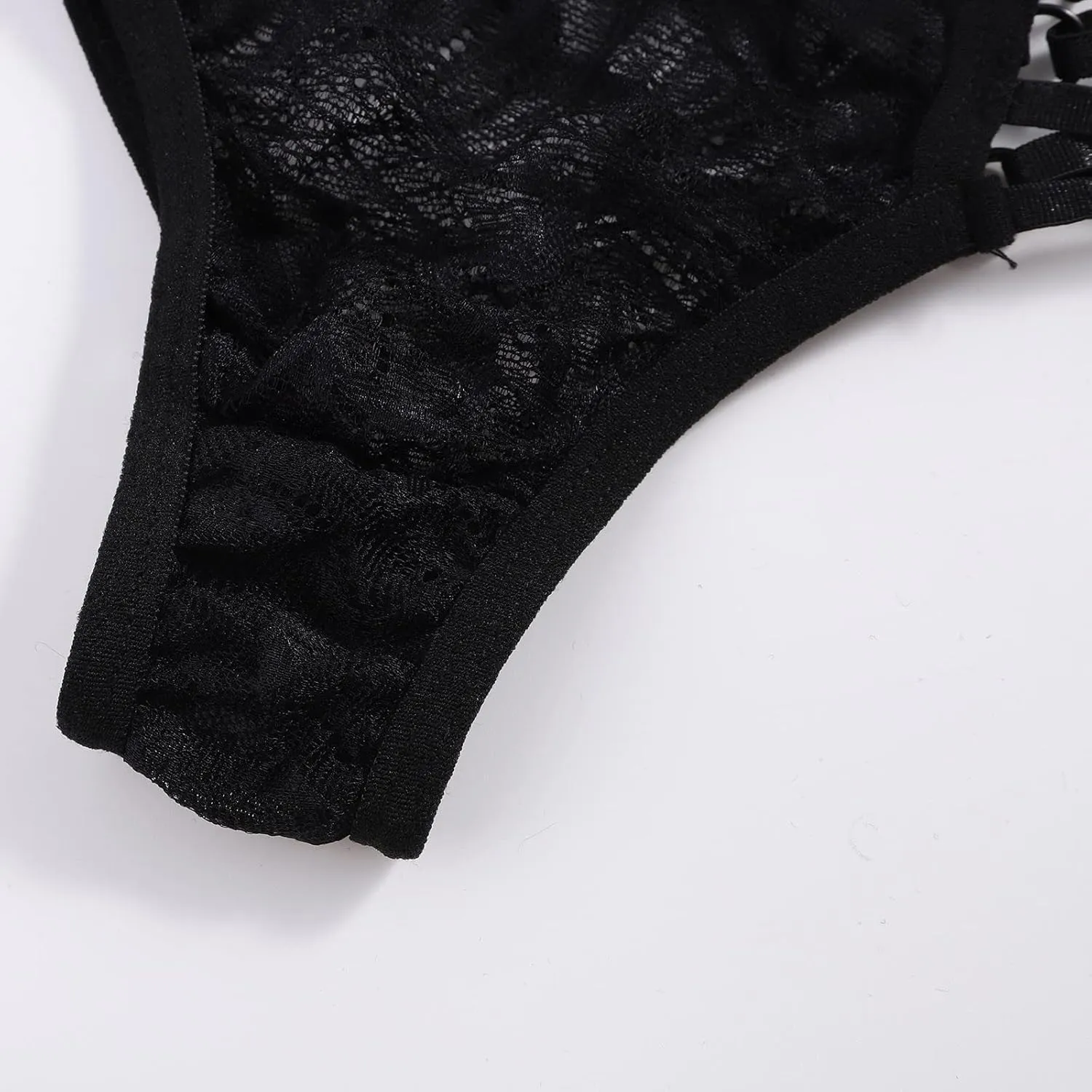 Women's Lingerie Set For Women Sexy Lace Halter Bralette High Waist Panty Set