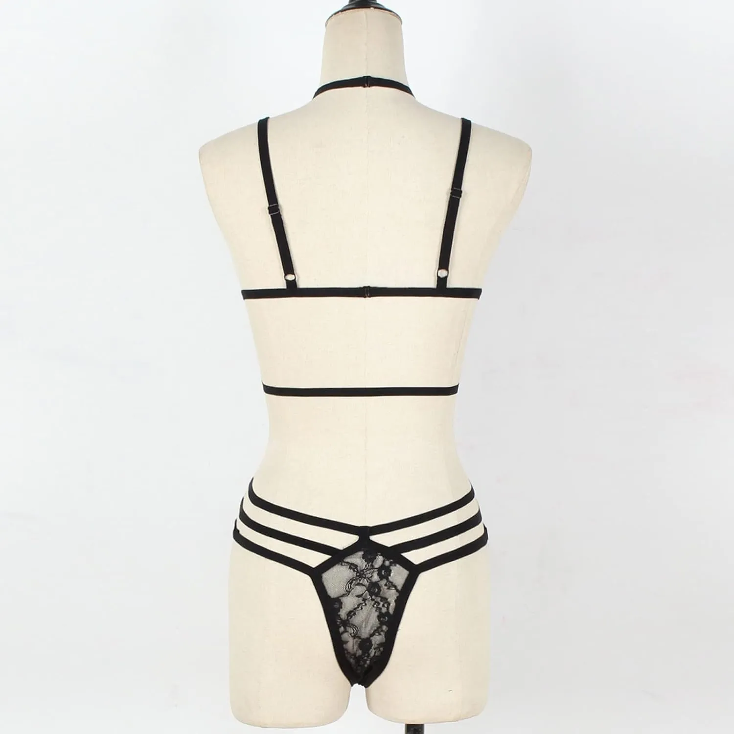 Womens Lingerie Set Lace Bralette and Panty Set Strappy Lace Lingerie Lingerie for Women