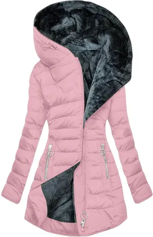 Women's Long Winter Warm Coats Thicken Warm Sherpa Lined Fleece Hooded Puffer Jackets Trendy Pockets Down Outfits