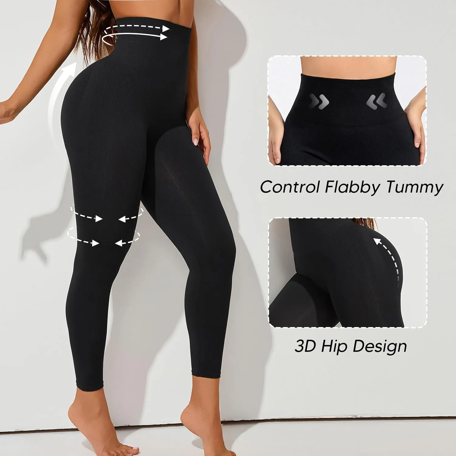 Women's Shapewear Leggings, High Waist Compression Pants, Footless Tights, Tummy Control, Butt Lift Body Shaper
