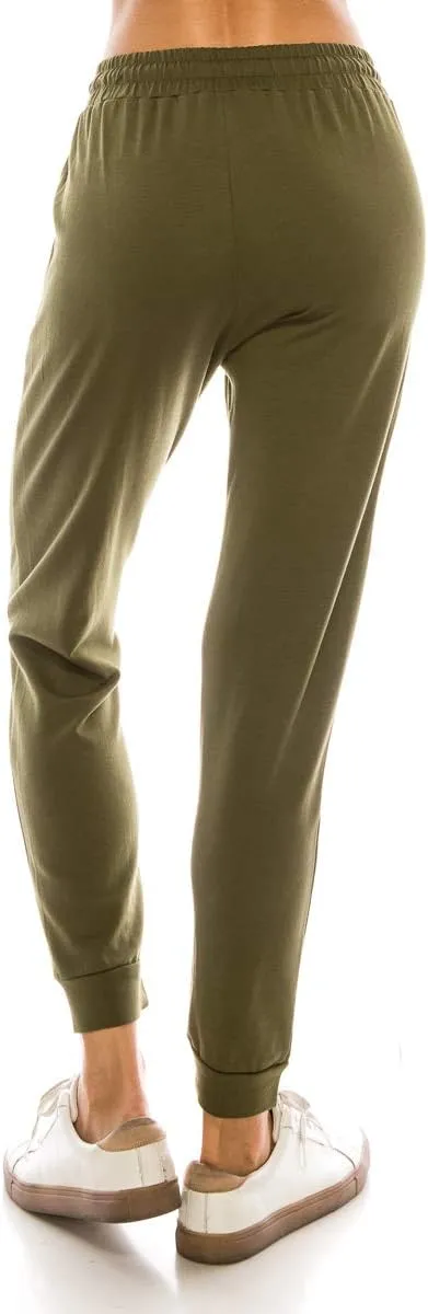 Women's Soft Fleece Jogger Pants Drawstring Pockets Premium Warm Track Sweatpants