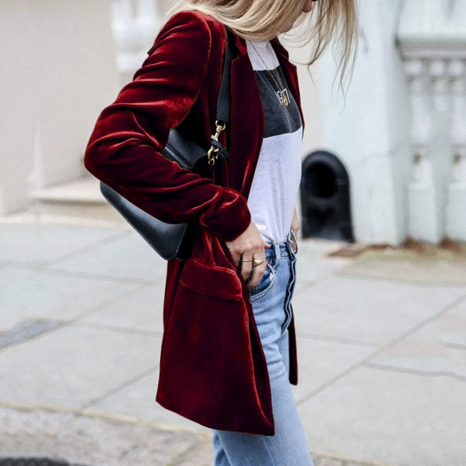 Women's Spring Coat Velvet Loose Elastic Coat Long Outwear Coats Long Casual Coat Business Work Cardigan for Women