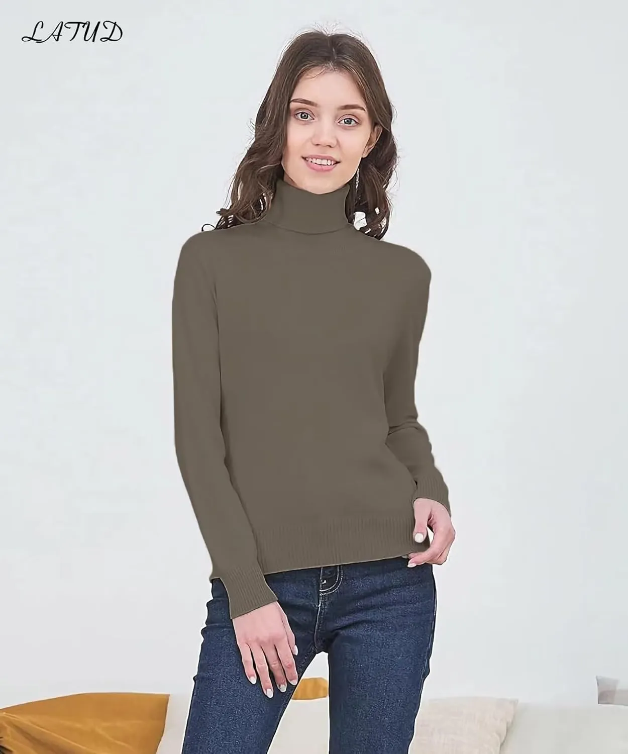 Womens' Turtleneck Knit Sweater