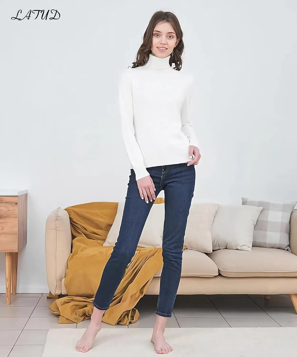Womens' Turtleneck Knit Sweater