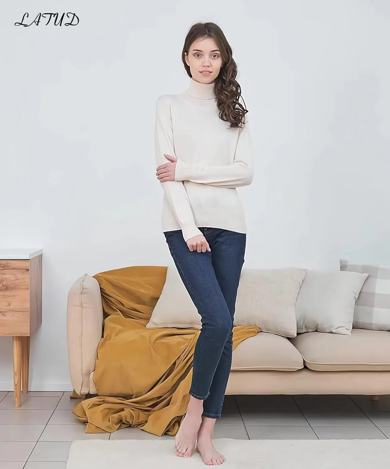 Womens' Turtleneck Knit Sweater