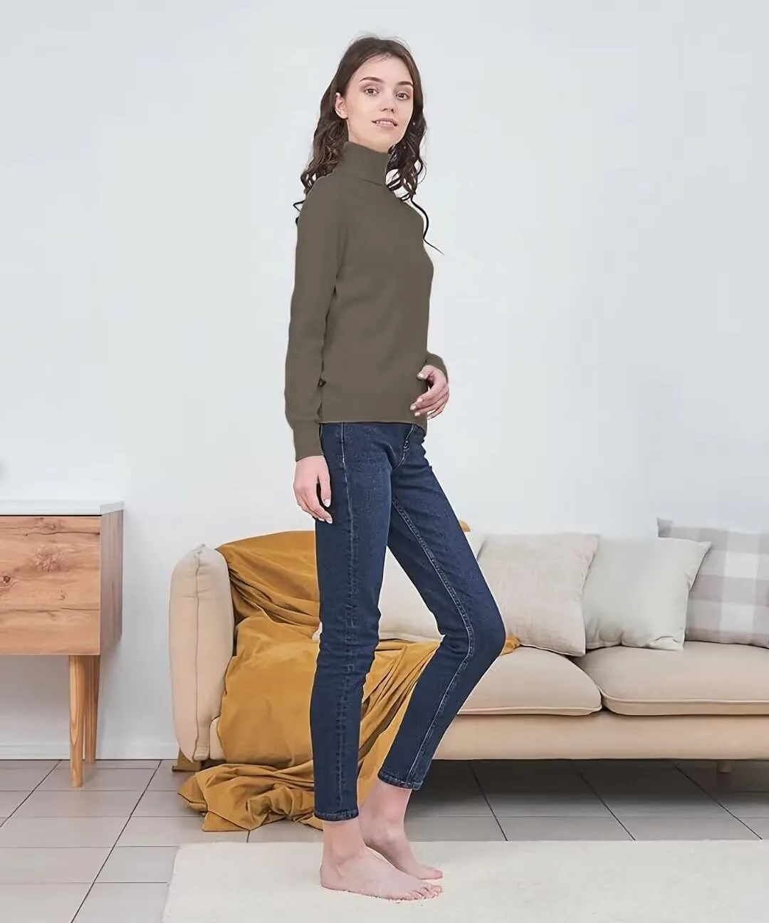 Womens' Turtleneck Knit Sweater