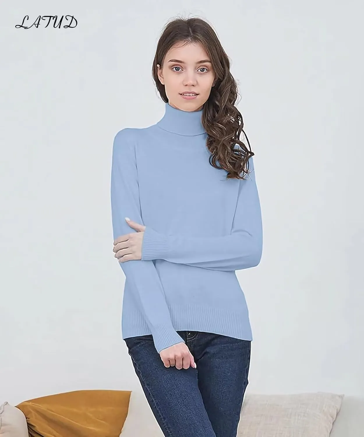 Womens' Turtleneck Knit Sweater