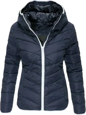 Women's Warm Winter Coats Short Warm Quilted Trench Coat Overcoat Fall Fashion Open Front Coats
