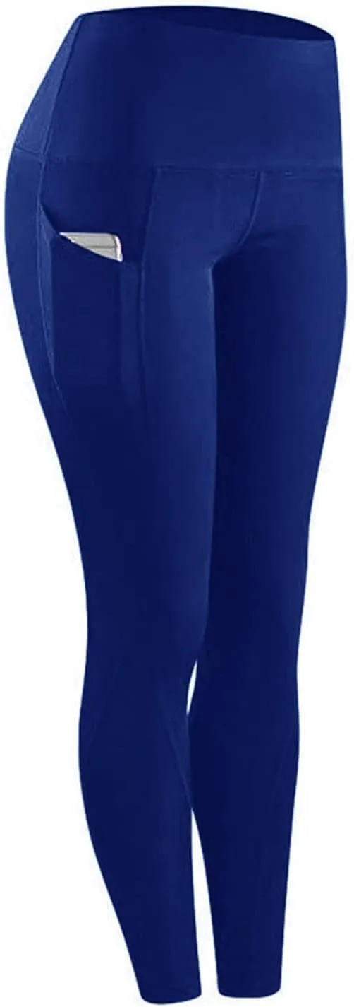 Womens Yoga Pants with Pockets Compression High Waist Tummy Control Leggings Workout Athletic Running Tights
