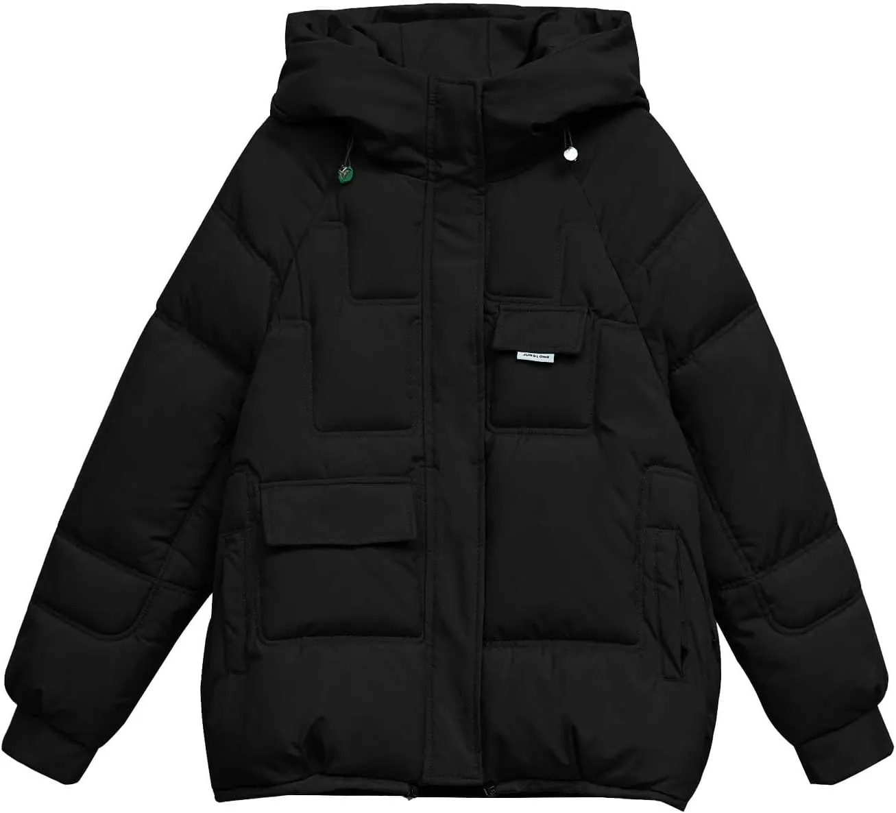 XUNRYAN 2023 Puffer Jackets Womens Quilted Lightweight Winter Warm Down Coat Cropped Jackets Outdoor Overcoat Activewear