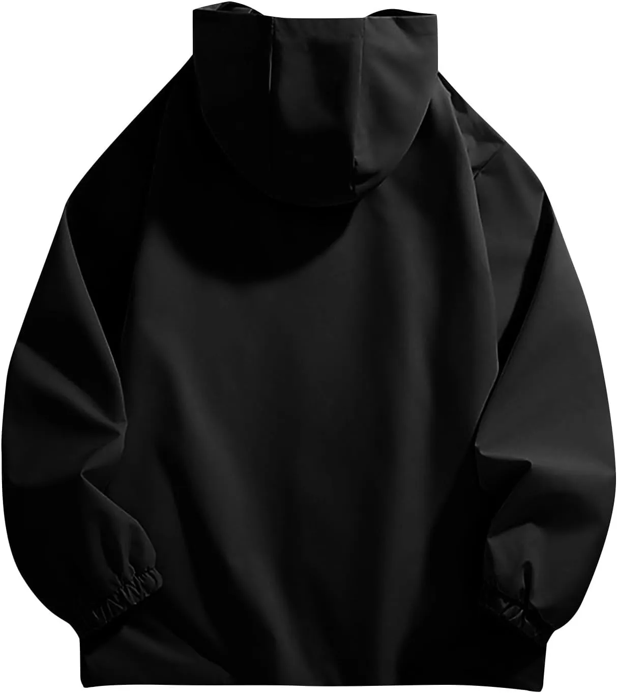 XUNRYAN Mens Lightweight Rain Jacket Water Resistant Windbreaker Raincoat Hooded Coat w Pockets Hiking Fishing Activewear