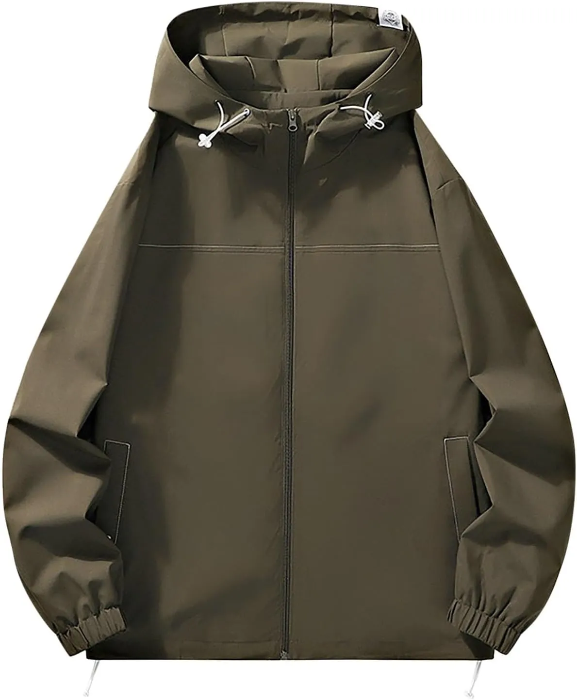 XUNRYAN Women's Waterproof Rain Jacket Windbreaker Lightweight Raincoat Hooded Hiking Travel Outdoor Activewear Sports Coat
