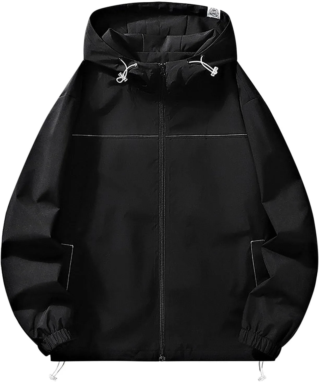 XUNRYAN Women's Waterproof Rain Jacket Windbreaker Lightweight Raincoat Hooded Hiking Travel Outdoor Activewear Sports Coat