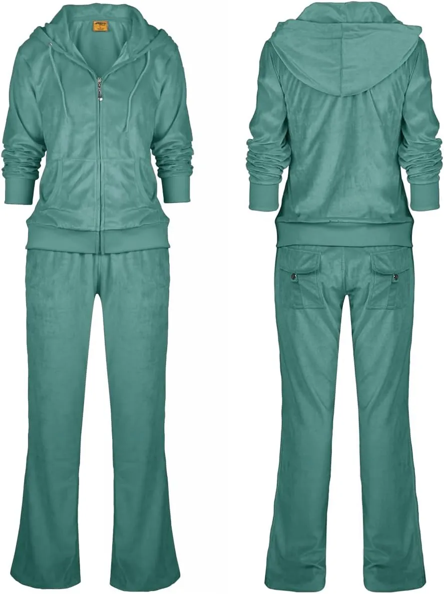 Yasumond Velour Tracksuit Womens 2 Pieces Joggers Outfits Jogging Sweatsuits Set Soft Sports Sweat Suits Pants