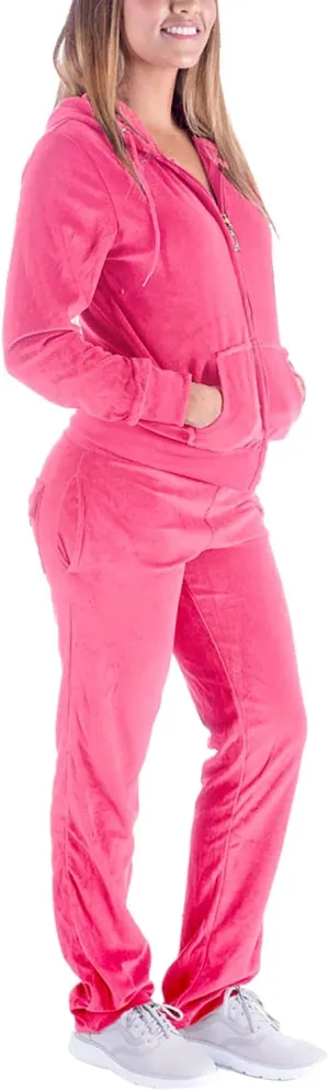 Yasumond Velour Tracksuit Womens 2 Pieces Joggers Outfits Jogging Sweatsuits Set Soft Sports Sweat Suits Pants