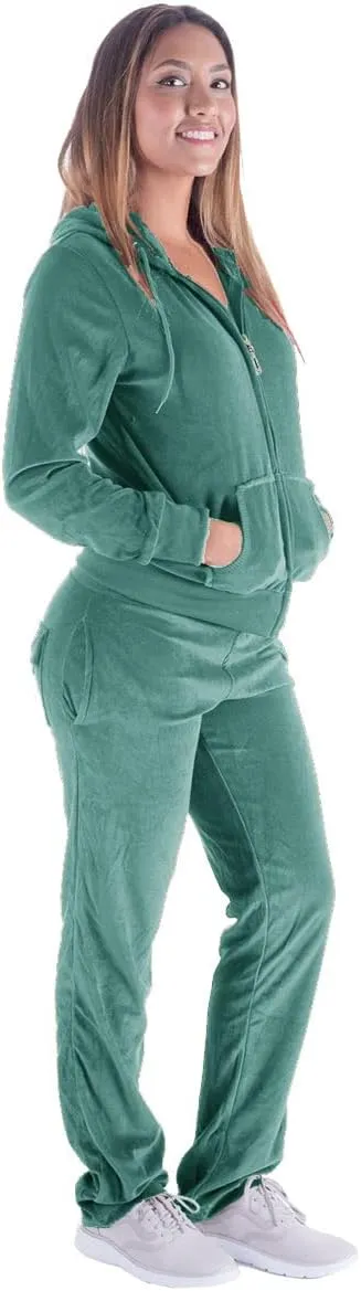 Yasumond Velour Tracksuit Womens 2 Pieces Joggers Outfits Jogging Sweatsuits Set Soft Sports Sweat Suits Pants
