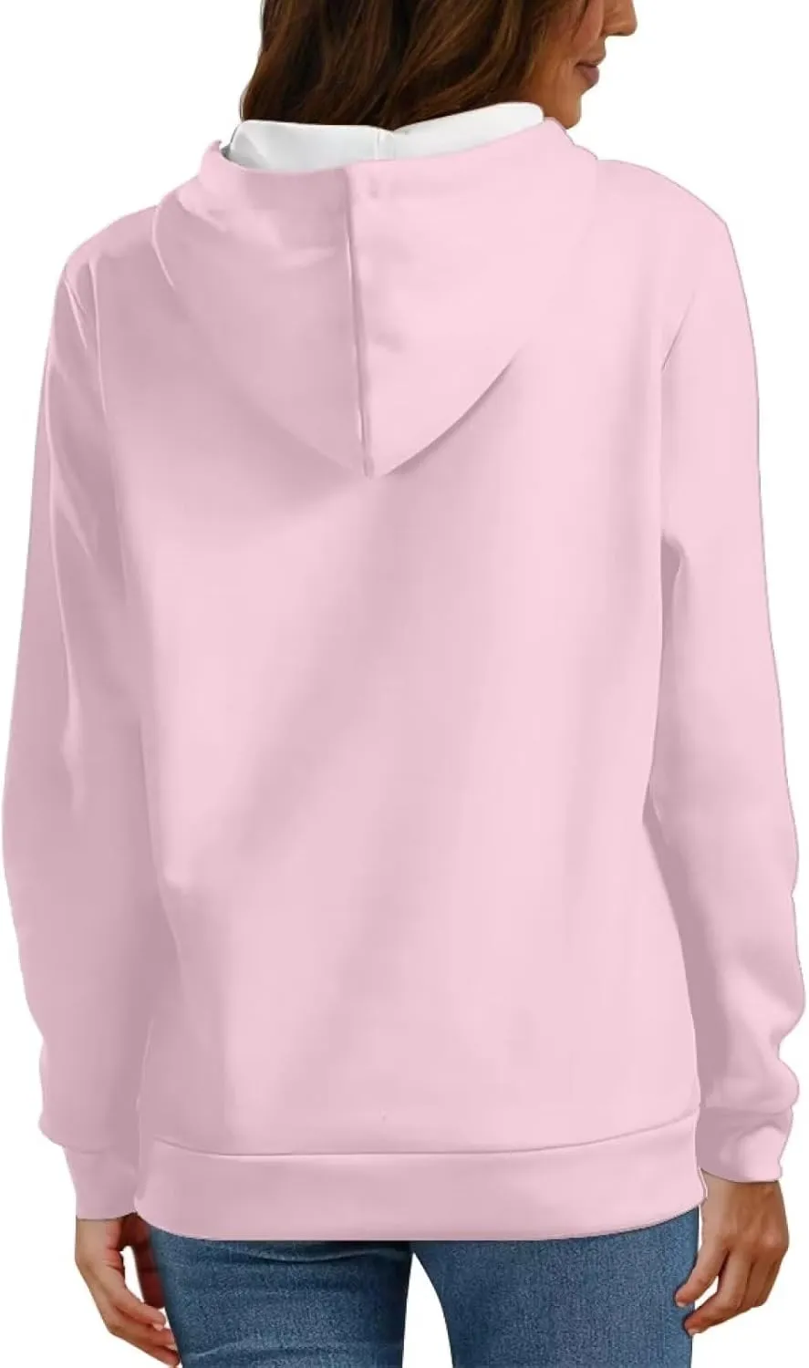ZFRXIGN Womens Girls Hoodies Sweatshirts Long Sleeves Pullover Loose with Big Pockets